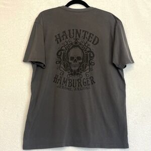 VTG Haunted Hamburger Jerome Arizona Skull‎ Graphic T Shirt Tee Halloween Large
